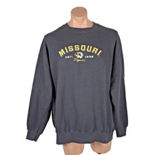 Vintage Missouri Tigers NCAA Crewneck Sweatshirt 90s Size XXL Lee Perfect Fade