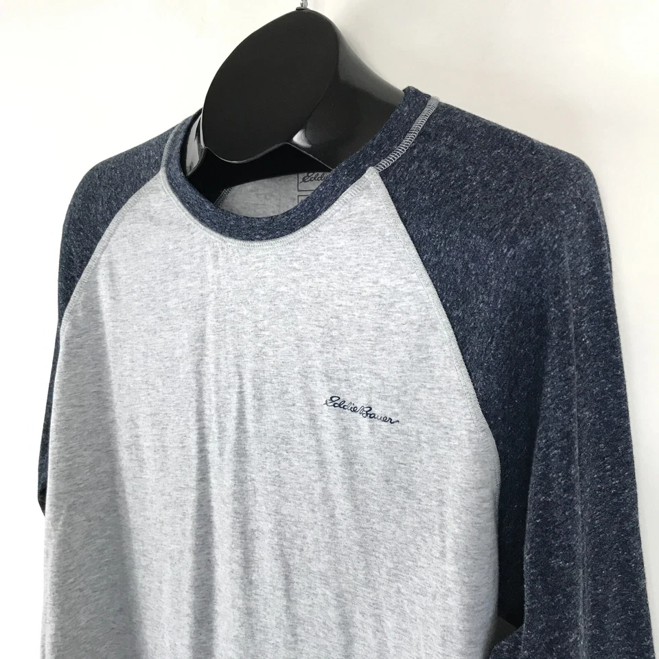 Eddie Bauer Ropa de Dormir Manga Larga Raglán Camiseta Para Hombre XL Mezcla de Algodón Cuello Redondo Foto 3 de 4