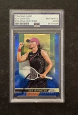 IGA SWIATEK SIGEND AUTOGRAPH 2024 TOPPS CHROME TENNIS SAPPHIRE PSA DNA CARD AUTO