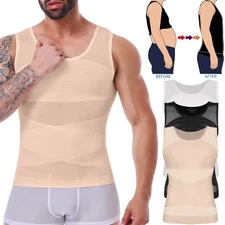 Men's Tank Top Body Shaper Abdomen Gynomastica Compression Shirt Plus Size Vest