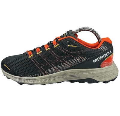 Merrell Fly Strike Trail Running Hiking Shoes Mens Size 8.5M Black Tangerine New