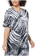 Antthony Women's Graphic Knit Tee Black/Leaf