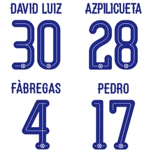 Any Chelsea 2015-2017 CL Player Size Hazard Fabregas Choose one Nameset