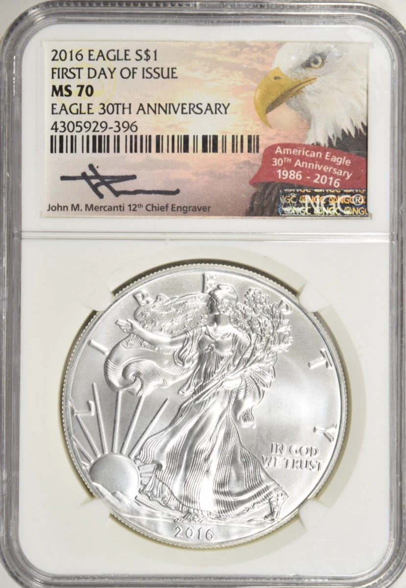 American Eagle MS 70 Graded 2016 Silver Bullion Coins for sale | eBay