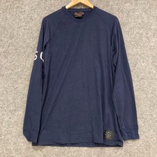 Muscle Republic Shirt Mens Size Large Blue Long Sleeve Cotton Crew Neck 42122