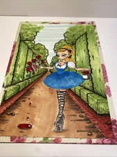 Handmade Alice In Wonderland Card 5 X 7 With Matching Envelope Any Occasion