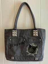 A HTF Rare Vintage Sanrio 2005,2009 Kuromi Punk Rock Canvas Tote Bag