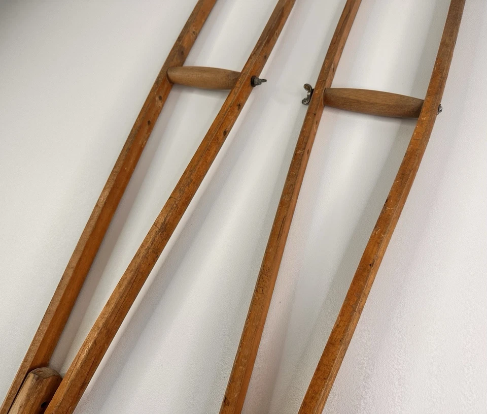 Vintage Wooden Crutches - Up to 350 Pounds - Image 4 of 4