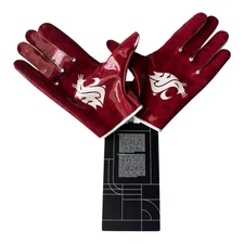 Nike Washington State Cougars Team Issued Vapor Jet 7.0 Football Gloves Size 2XL