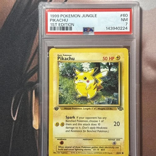 Pokémon TCG 1st Edition Pikachu Jungle 60/64 PSA 7 Near Mint