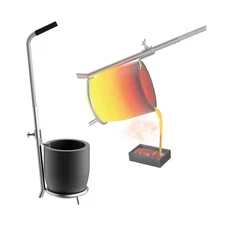 MMasters 25kg Hand-held Crucible Tongs Rack Set for Smelting Metal with a Sil...