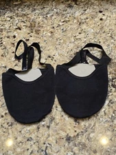 Stelle Pirouette Leather Half Sole Ballet Shoes Black 10.5 - 11.5 (Adult Size)