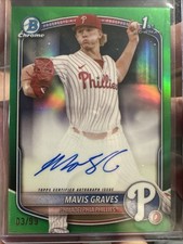 2025 Bowman Chrome Mavis Graves #CPA-MG 1st Bowman Auto True Green /99