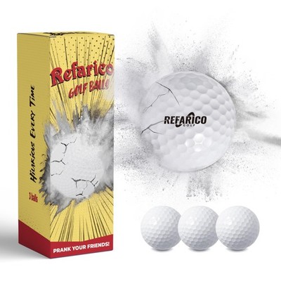 Exploding Golf Balls, 3 Pack Prank Balls - Explode on Impact, Funny Shocked G...
