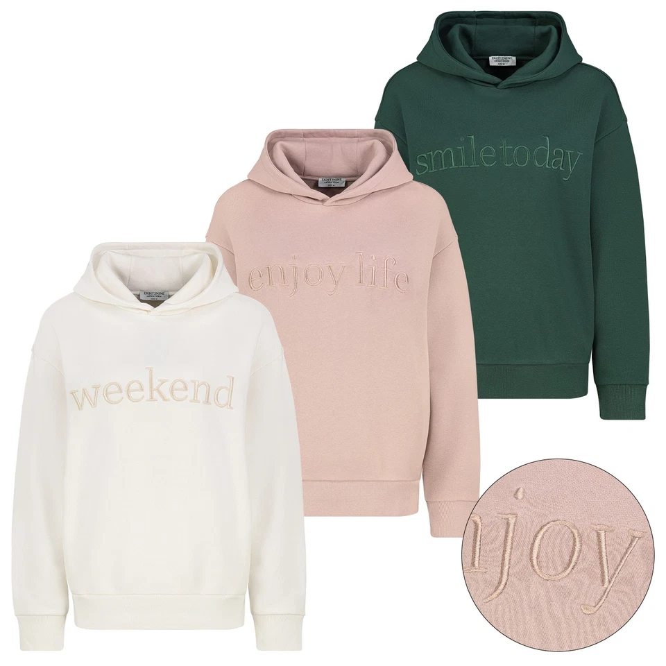 EIGHT2NINE Sublevel Damen Hoodie Kapuzenpullover Oversize