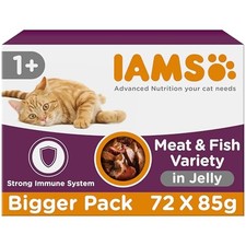 Adult Wet Cat Food Land & Sea in Jelly 72 x 85g 5.39 per kilo