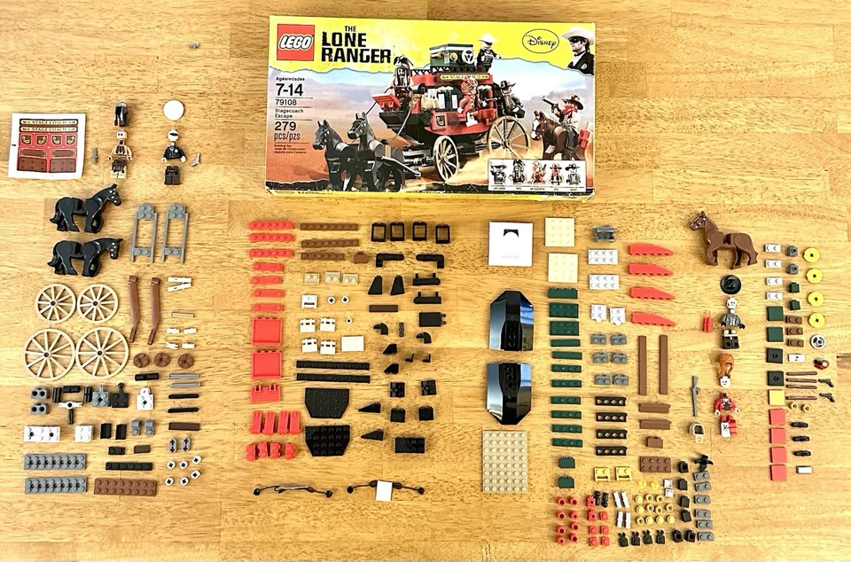 LEGO The Lone Ranger: Stagecoach Escape 79108 с оригинальной коробкой 100% деталей - Изображение 2 из 4