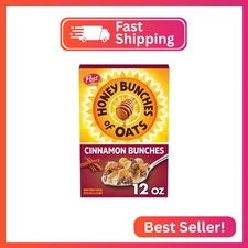 Honey Bunches of Oats Cinnamon Cereal, Breakfast Cereal with Oats and Granola Cl