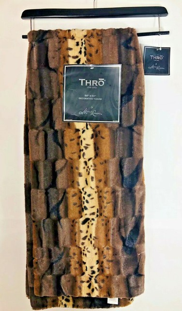 NWT Thro By Marlo Lorenz Animal Print Decorative Throw ...