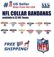 Pets First NFL Dog Bandana with Adjustable Collar Heavy Duty & Durable Bandana