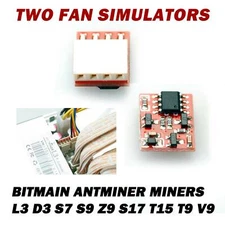 4pcs Fan Simulators for Bitmain Antminer Miners L3 D3 S7 S9 Z9 S17 T15 T9 V9 Kit