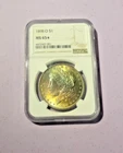 1898 O Morgan Silver Dollar NGC MS 65 Obverse Rainbow Toning Stunning!!