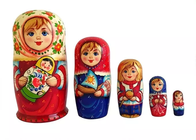 Dolls Russian Nesting Doll With Matryoshka Artist Vinogradova eBay