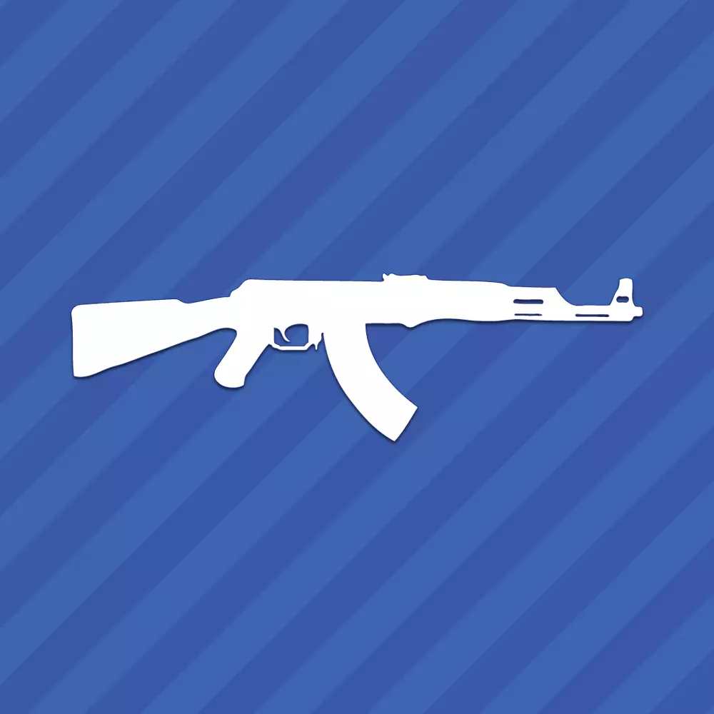 Ak47 On White Background 1 Stock Photo - Download Image Now - AK