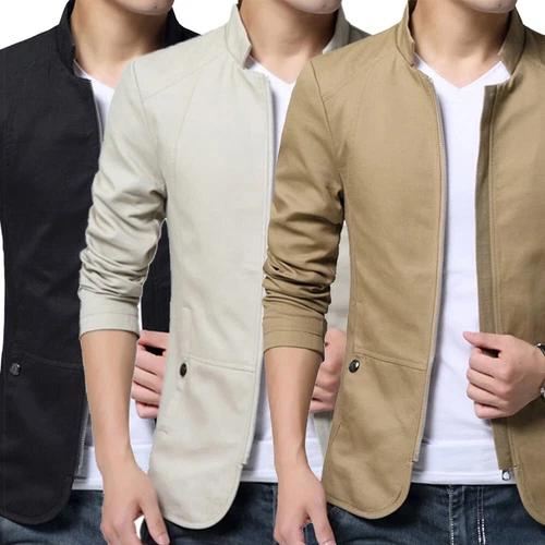 Men's Casual Slim Fit Business Formal One Button Suit Blazer Coat Jacket Tops - Picture 4 of 21
