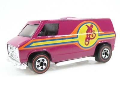 Hot Wheels Red Line 1974 Chevy Van Bike lila #7210