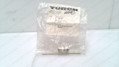 TURCK QM-08, QUICK MOUNT FOR 8MM SENSOR, CHROME- PLATED BRASS,, NEW #334024
