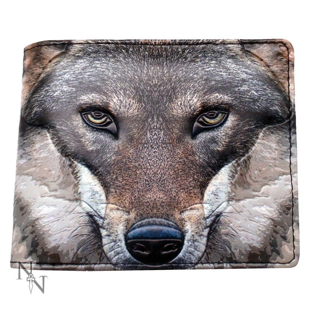 WALLET PORTRAIT OF A WOLF FOLDING VISA CARDS (not leather) LEATHERETTE NEW