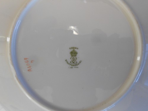 ANTIQUE CROWN STAFFORDSHIRE 4 PIECE PORCELAIN CHINA TEA SET HAND PAINTED - Picture 8 of 13