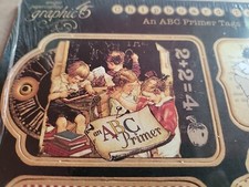 2011* Graphic 45 ABC Primer Chipboard Tags 1 School Education Books Children