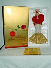 1995 Mattel 50th Golden Anniversary Porcelain Barbie Doll NRFB 14479