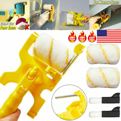 Multifunctional Clean-Cut Paint Edger Roller Brush Safe Tool Wall Corner Ceiling