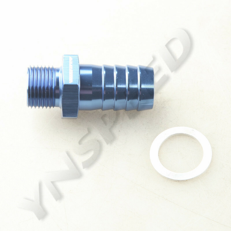 Aluminum Fuel Pump Inlet Hose Barb Fitting Adapter M10 12 14 18 Bosch