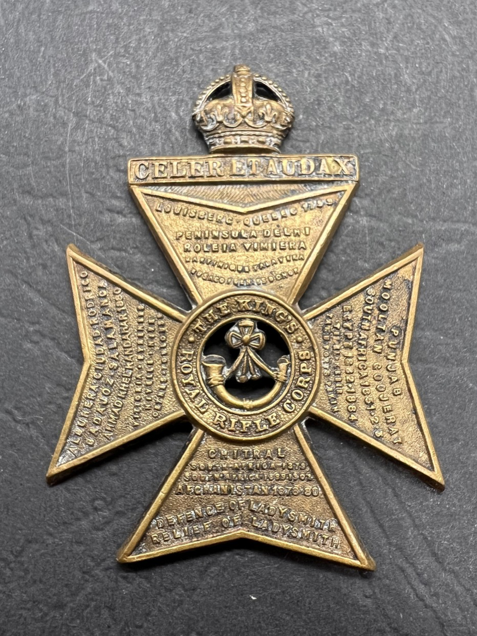 The King’s Royal Rifle Corps - British Military Army Cap Badge