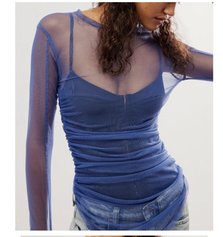 blanks gather flare nosleeve tops　g-1183 Intimately free people x Revolve last layer long sleeve