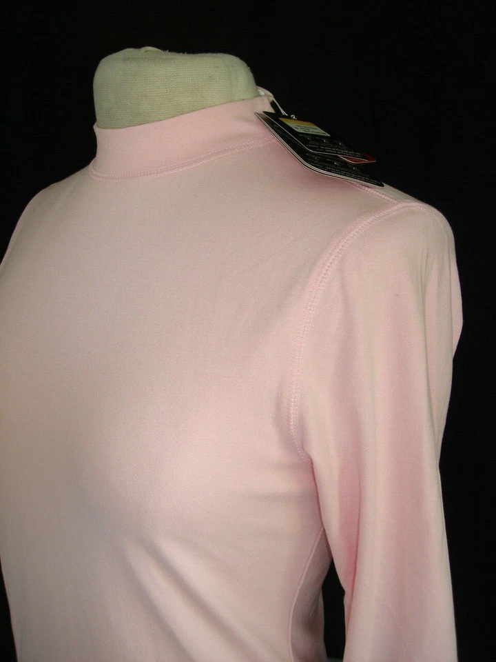 NUEVO ANTIGUA DESIERTO SECO ROSA ALGODÓN/POLIÉSTER/SPANDEX MUJER L/S FALSO CUELLO ALTO TALLA S Foto 4 de 4