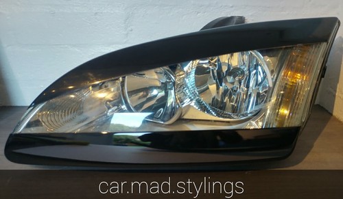 Sopracciglia superiori e inferiori in plastica nera C.M.S per adattarsi a FORD FOCUS MK2 ST/TDCI/Palpebre - Foto 7 di 8