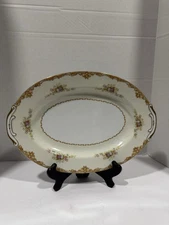 Jyoto China Oval Serving Platter  Made in Occupied Japan 16” in Vintage 