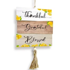 Wood Hanging Sign Plaque for Office Bathroom Bedroom Rustic Farmhouse Kitchen