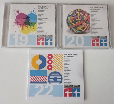 Stiftung Warentest und Finanztest Archiv-CD-Rom, 2019, 2020, 2022