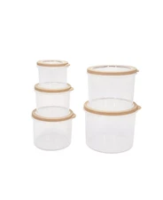 Sedona 10 Piece Round Plastic Storage Container Set