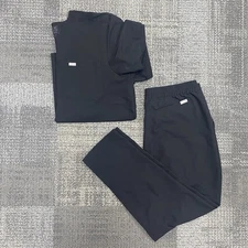 FIGS Technical Men’s XXL Leon top & XL Pants M19SW2004 Black Set Scrubs