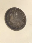 1839 Seated Liberty dime ANACS VF35 nice rarer coin, sharp details, age toning