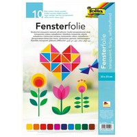 Folia 455409 Fensterfolie, 23 X 33 Cm, Selbsthaftend, 10 Farben, Mehrfarbig (10E