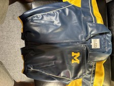 Vintage College Phase University Of Michigan Leather Varsity Jacket Early 90s XL