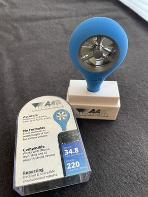 Smartphone Anemometer   ABM-100 Airflow Meter   iOS & Android Compatible